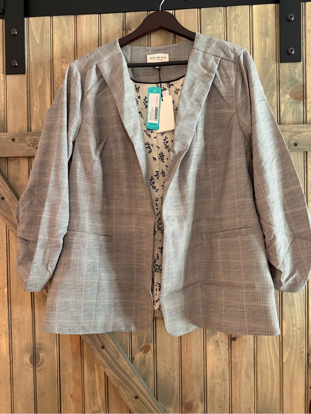 Skies are blue launi weaved blazer NWT
